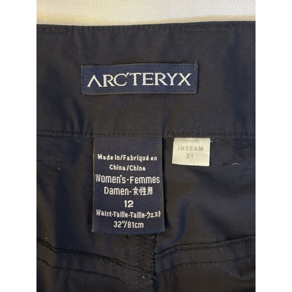 ARC'TERYX Black Technical Cargo Pant Women 12 Nylon Utility Outdoor Trail Hiking - Picture 2 of 11
